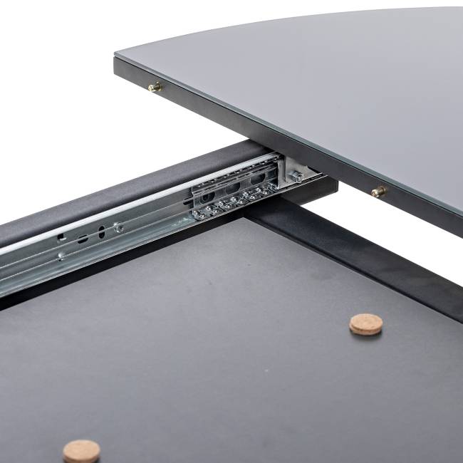 Стол раздвижной Leset Капри со стеклом Чёрный Стол раздвижной Leset Капри со стеклом Чёрный