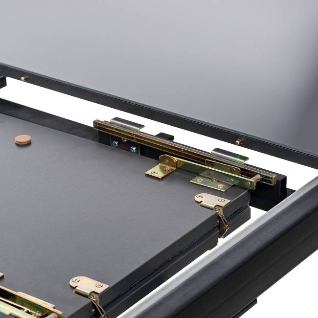 Стол раздвижной Leset Капри со стеклом Чёрный