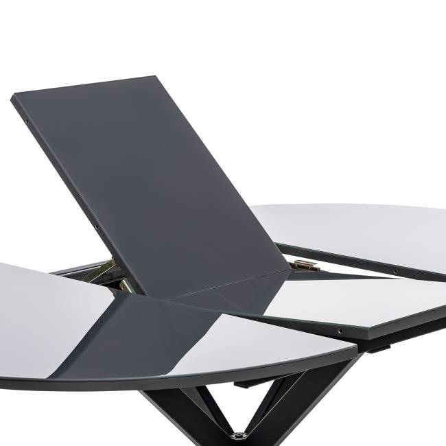 Стол раздвижной Leset Капри со стеклом Чёрный