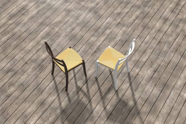 Стул пластиковый Tiffany-S белый 450х510х850 мм Стул пластиковый Tiffany-S белый 450х510х850 мм