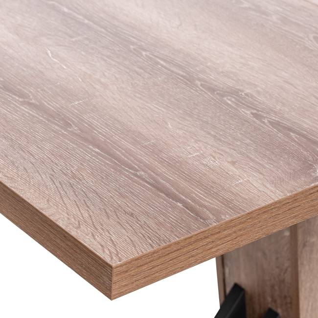 Стол раздвижной 80.529 Leset Луссо Дуб сакраменто, компаньон Антрацит