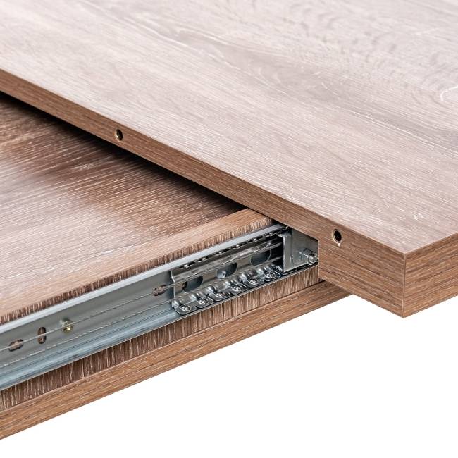 Стол раздвижной 80.529 Leset Луссо Дуб сакраменто, компаньон Антрацит