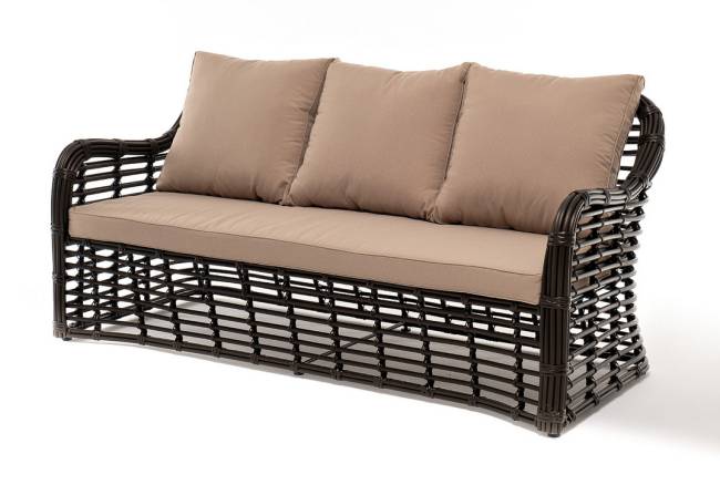 "Ницца" диван из искусственного ротанга трехместный, цвет бронзовый "Ницца" диван из искусственного ротанга трехместный, цвет бронзовый