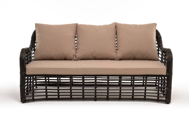"Ницца" диван из искусственного ротанга трехместный, цвет бронзовый "Ницца" диван из искусственного ротанга трехместный, цвет бронзовый