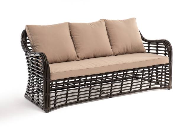 "Ницца" диван из искусственного ротанга трехместный, цвет бронзовый "Ницца" диван из искусственного ротанга трехместный, цвет бронзовый