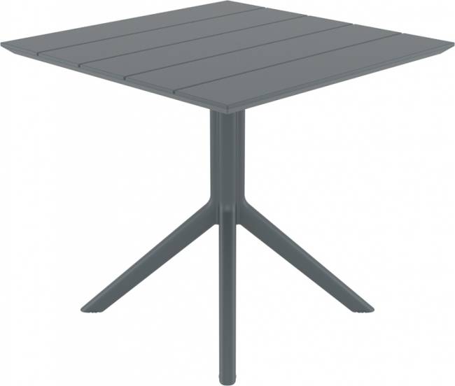 Стол пластиковый Paris Table 80 темно-серый 800х800х740 мм Стол пластиковый Paris Table 80 темно-серый 800х800х740 мм