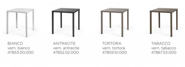 Стол пластиковый обеденный Cube 70 табак 700х700х750 мм