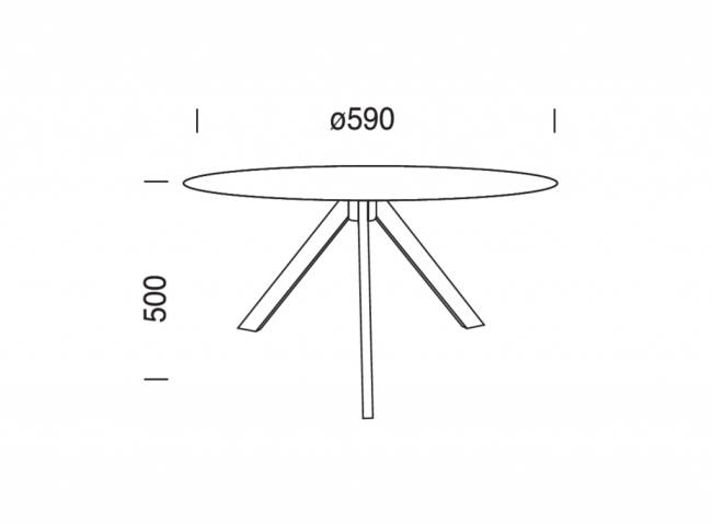 Столик ламинированный журнальный Tower Ø590х500 мм Столик ламинированный журнальный Tower Ø590х500 мм