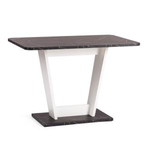 Стол обеденный TIBI нераздвижной ЛДСП, 68,6 х 110 х 75 см, Мрамор черный/Белый Мрамор черный/Белый ЛДСП