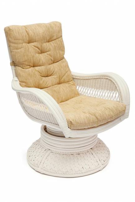 Кресло-качалка "ANDREA Relax Medium" /с подушкой/ TCH White (белый)