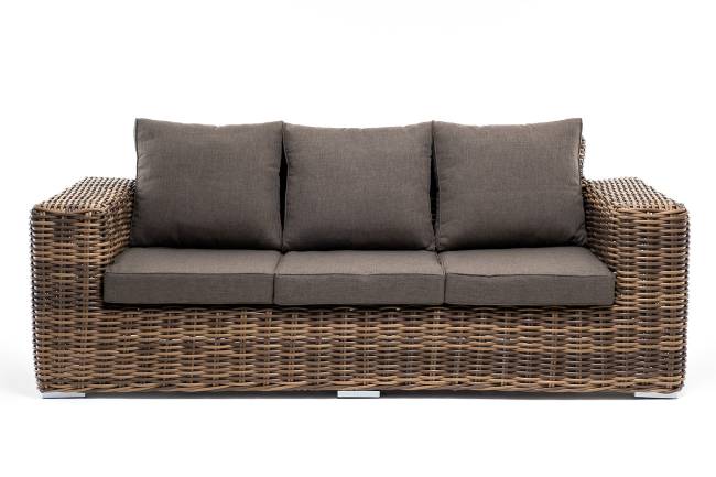 "Палермо" диван из искусственного ротанга трехместный, цвет соломенный "Палермо" диван из искусственного ротанга трехместный, цвет соломенный