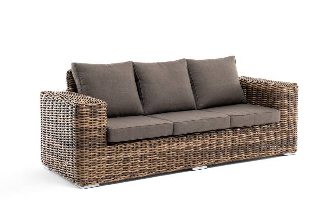 "Палермо" диван из искусственного ротанга трехместный, цвет соломенный "Палермо" диван из искусственного ротанга трехместный, цвет соломенный