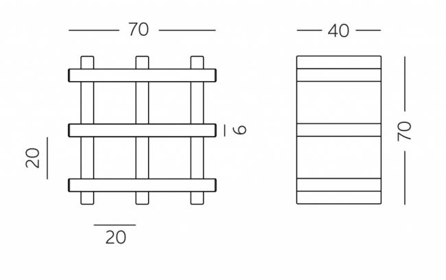 Стеллаж книжный пластиковый Booky Mini Standard 700х400х700 мм