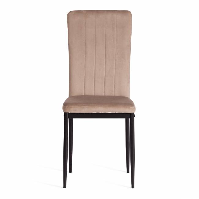 Стул VERTER (mod. 37-1) металл, флок, 47,8 х 41,5 х 97 см, Beige (бежевый) HLR8 / черный (Комплект из 4 шт.) Beige (бежевый) HLR8 / черный металл, флок