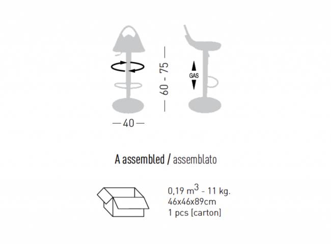 Стул пластиковый барный Citro 400х400х750 мм Стул пластиковый барный Citro 400х400х750 мм