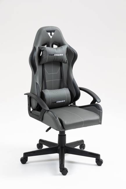 Кресло спортивное TopChairs Wyvern серо-черный