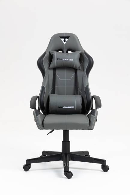 Кресло спортивное TopChairs Wyvern серо-черный