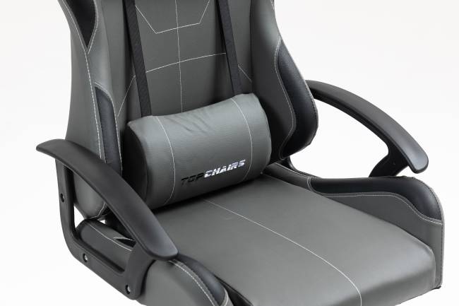 Кресло спортивное TopChairs Wyvern серо-черный