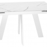 Стол DikLine SKM140 Керамика Белый мрамор/подстолье белое/опоры белые (2 уп.)