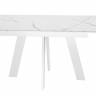 Стол DikLine SKM140 Керамика Белый мрамор/подстолье белое/опоры белые (2 уп.)