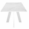 Стол DikLine SKM140 Керамика Белый мрамор/подстолье белое/опоры белые (2 уп.)