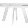 Стол DikLine SKM140 Керамика Белый мрамор/подстолье белое/опоры белые (2 уп.)