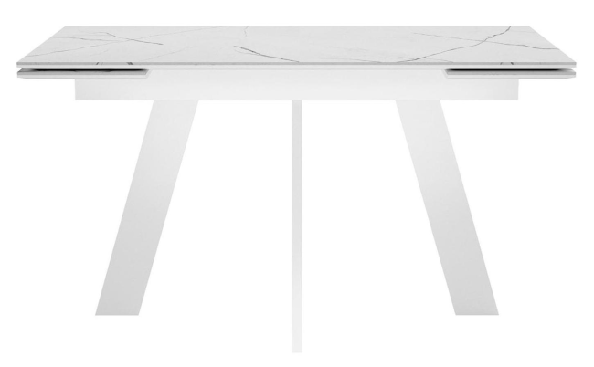 Стол DikLine SKM140 Керамика Белый мрамор/подстолье белое/опоры белые (2 уп.)