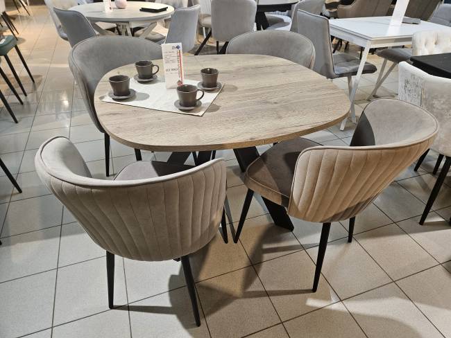 Стол DikLine B110 Дуб галифакс/опоры черные Стол DikLine B110 Дуб галифакс/опоры черные