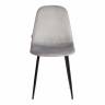 Стул BREEZE (mod. JSC-58) Велюр/металл , 44 х 53 х 86 см, grey (серый) HLR 19 / черный (Комплект из 4 шт.) серый Велюр/металл