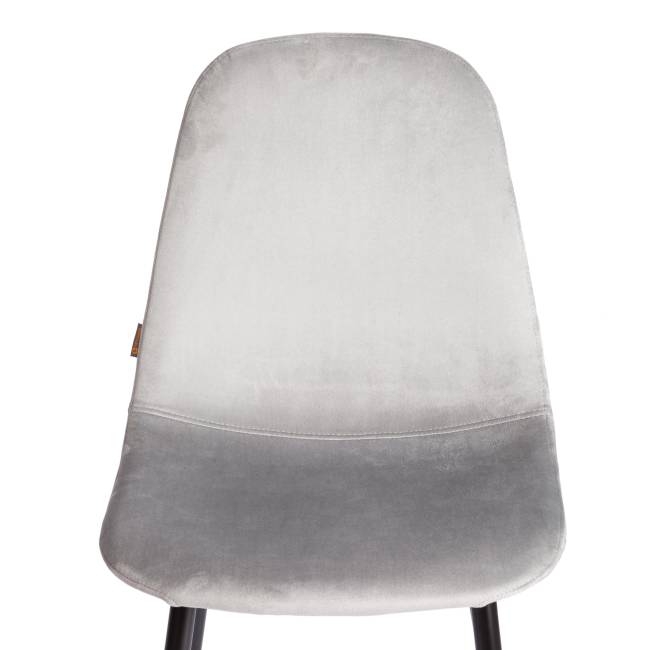 Стул BREEZE (mod. JSC-58) Велюр/металл , 44 х 53 х 86 см, grey (серый) HLR 19 / черный (Комплект из 4 шт.) серый Велюр/металл