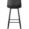 Стул барный DOBRIN NICOLE, черные матовые ножки, черная экокожа (P-01)
