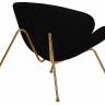 Кресло дизайнерское DOBRIN EMILY, черный ткань AF9, золотое основание