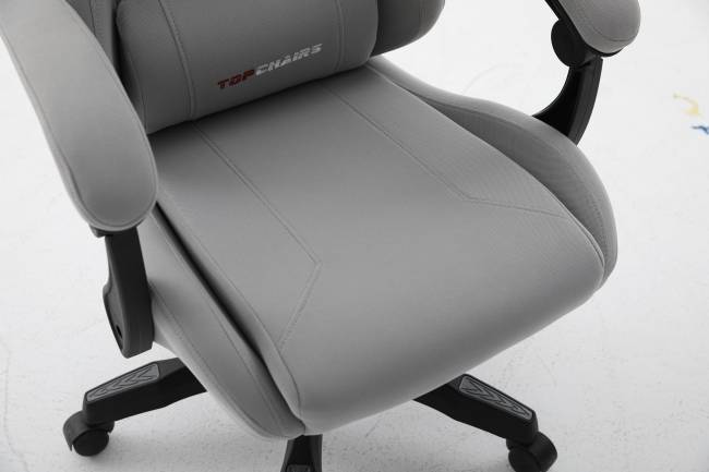 Кресло спортивное TopChairs Druid серый ткань