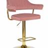 Стул барный DOBRIN CHARLY GOLD, розовый велюр (MJ9-32)