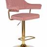 Стул барный DOBRIN CHARLY GOLD, розовый велюр (MJ9-32)