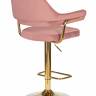 Стул барный DOBRIN CHARLY GOLD, розовый велюр (MJ9-32)