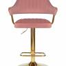 Стул барный DOBRIN CHARLY GOLD, розовый велюр (MJ9-32)