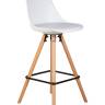 Набор 2 шт Стул полубарный DOBRIN RONNI, ножки светлый бук, белый (ZL-W-02)