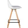 Набор 2 шт Стул полубарный DOBRIN RONNI, ножки светлый бук, белый (ZL-W-02)
