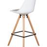 Набор 2 шт Стул полубарный DOBRIN RONNI, ножки светлый бук, белый (ZL-W-02)