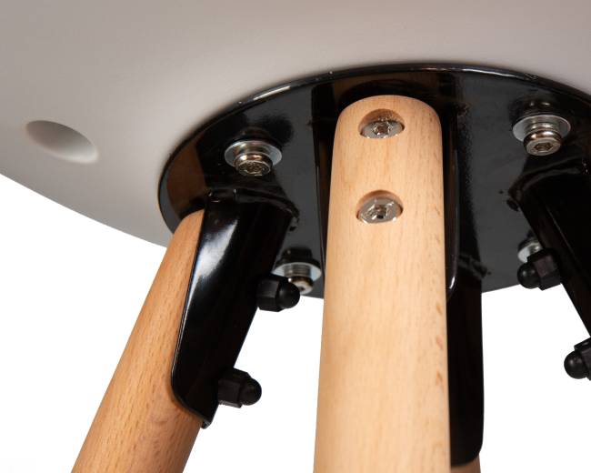 Набор 2 шт Стул полубарный DOBRIN RONNI, ножки светлый бук, белый (ZL-W-02)