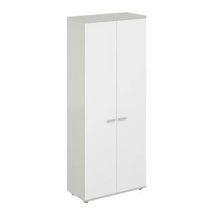 SG.824.SH.WH / Гардероб 800х400х1955, з.ст ЛДСП 16 мм / корпус: серый бархат; фасады: белый