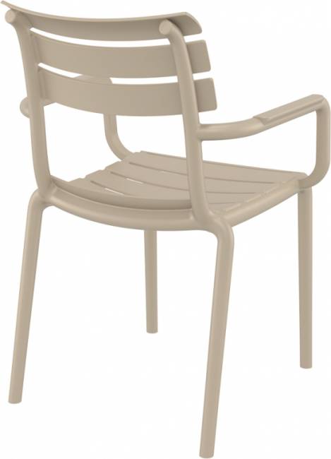 Кресло пластиковое Paris бежевый 580х590х840 мм