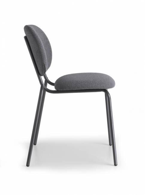 Стул металлический c обивкой Si-Si Bold антрацит, темно-серый 620х530х800 мм