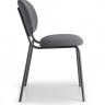Стул металлический c обивкой Si-Si Bold антрацит, темно-серый 620х530х800 мм