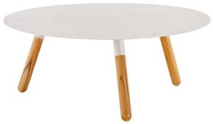 Столик металлический кофейный Bahamas натуральный, бежевый Ø900х350 мм