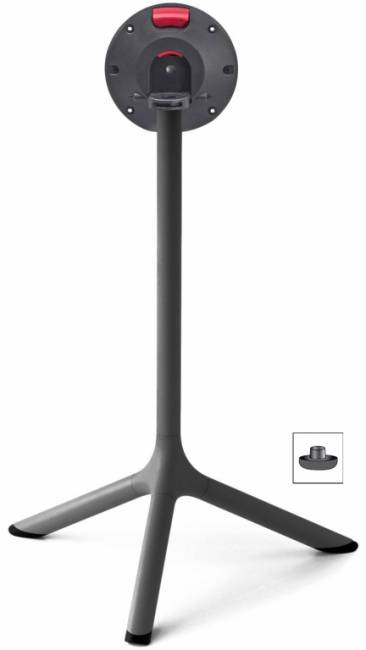 Стол ламинированный обеденный складной Tripe Folding антрацит, черный мрамор Сахара 600х600х740 мм