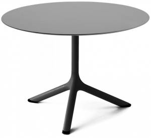 Столик ламинированный кофейный Tripe черный, светло-серый Ø700х510 мм