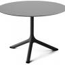 Столик ламинированный кофейный Tripe черный, светло-серый Ø700х510 мм