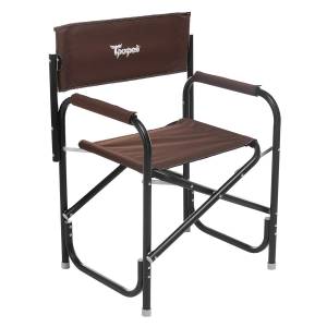 Кресло директорское, 200 кг, поворотная спинка (алюм д.25) коричневый (TR-DC-09-PS-BR) Трофей